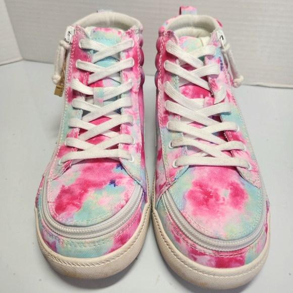 Billy Goat Pink Watercolor High-Top Sneakers Kids 5 Womens 6.5 or 7 - Picture 4 of 11